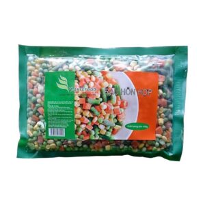 Rau Củ Hỗn Hợp Cắt Sẵn túi mau xanh - Túi 1Kg
