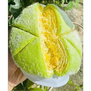 Bánh Cres Ngàn Lớp Sầu Riêng Phú Sĩ - Vị Lá Dứa 12cm