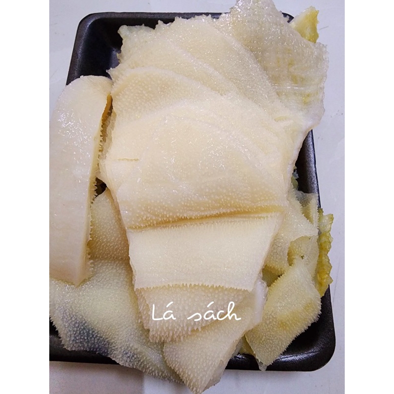Lá Sách Bò Trắng Làm Sạch, Hấp Chín - Khay 1Kg