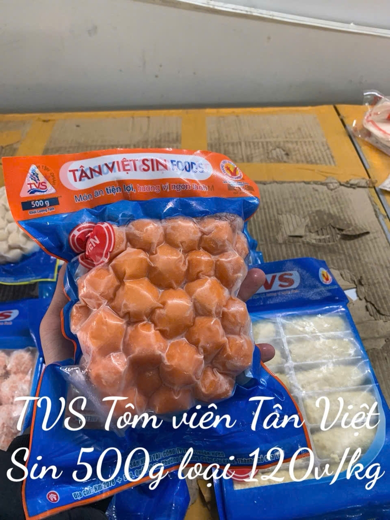 TVS Tôm viên Tân Việt Sin 500g loại 120v/kg